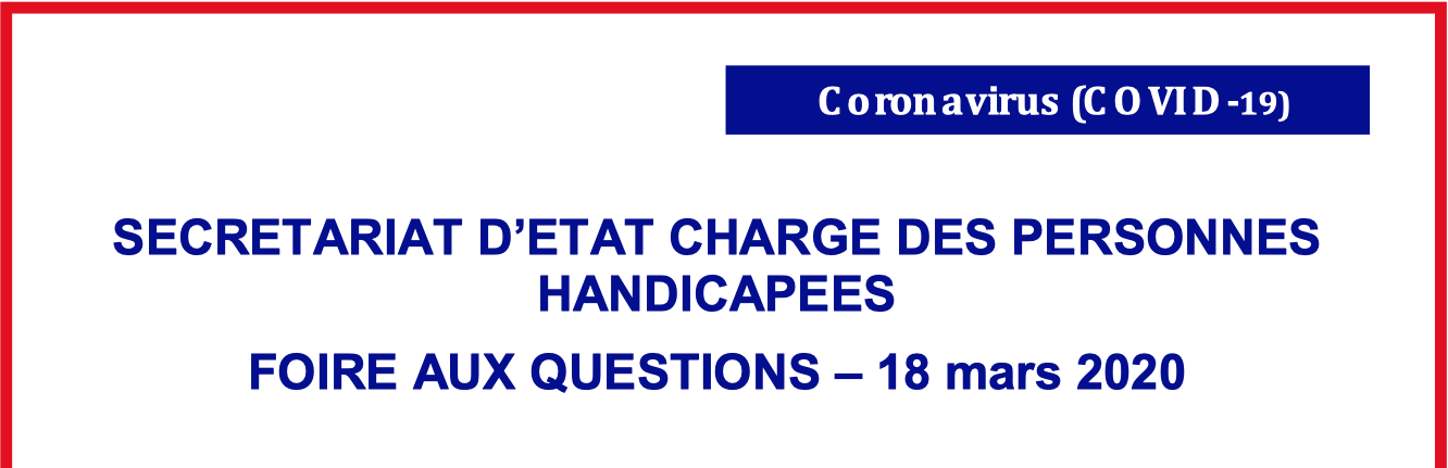 Foire aux questions pour répondre aux interrogations des personnes en situation de handicap.